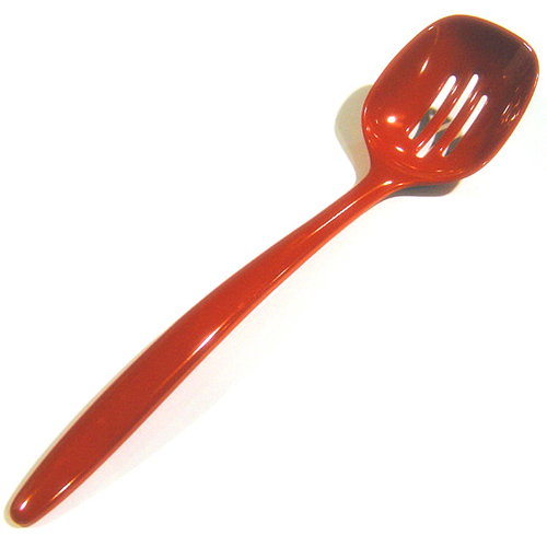 Gourmac Melamine Slotted Spoon, 12" Long, Red