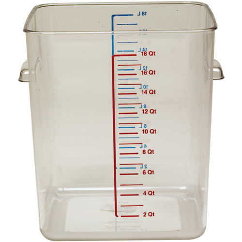Rubbermaid Square Storage Container Clear 18 Qt.
