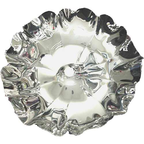 Generic Stainless Steel Decorative Round Tray. Flower Design. Heavy Duty. Overall size 11-1/2." 30 Pieces Available