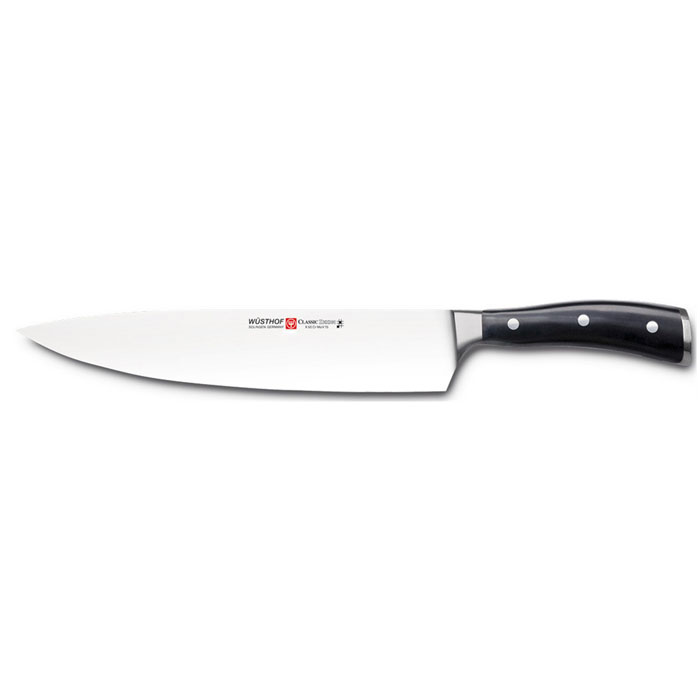 Wusthof Classic Ikon Cook's Knife, Black - 10"