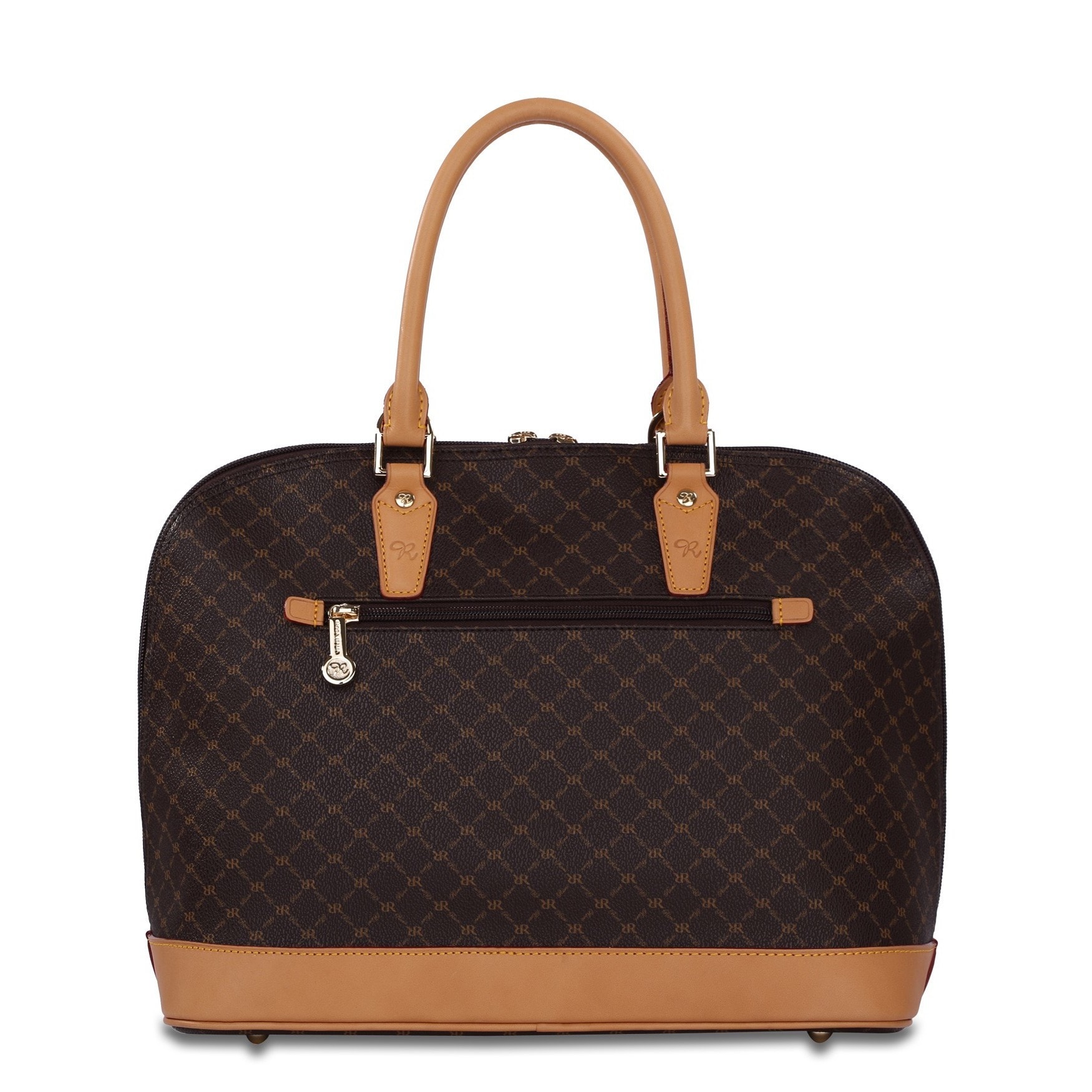 Rioni Signature Large Brown Dome Handle Bag