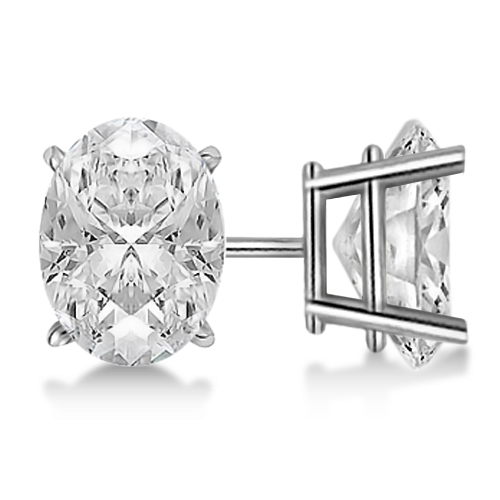 Wedding Earrings Oval Sears Oval Cut Diamond Stud Earrings 18kt White Gold G H