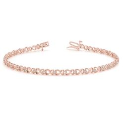 Diamond Xoxo Bracelet Allurez Diamond Xoxo Bracelet 14k Rose Gold 0 29ct