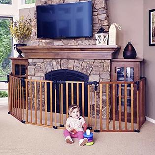 Toddleroo By North States 3 In 1 Stained Wood Superyard 151 Long Extra Wide Baby Gate Barrier Or Play Yard Hardware Or Freest Toddleroo By North States 3 In 1 Stained Wood Superyard 151 Long Extra Wide Baby Gate Barrier Or Play Yard Hardware Or Freest