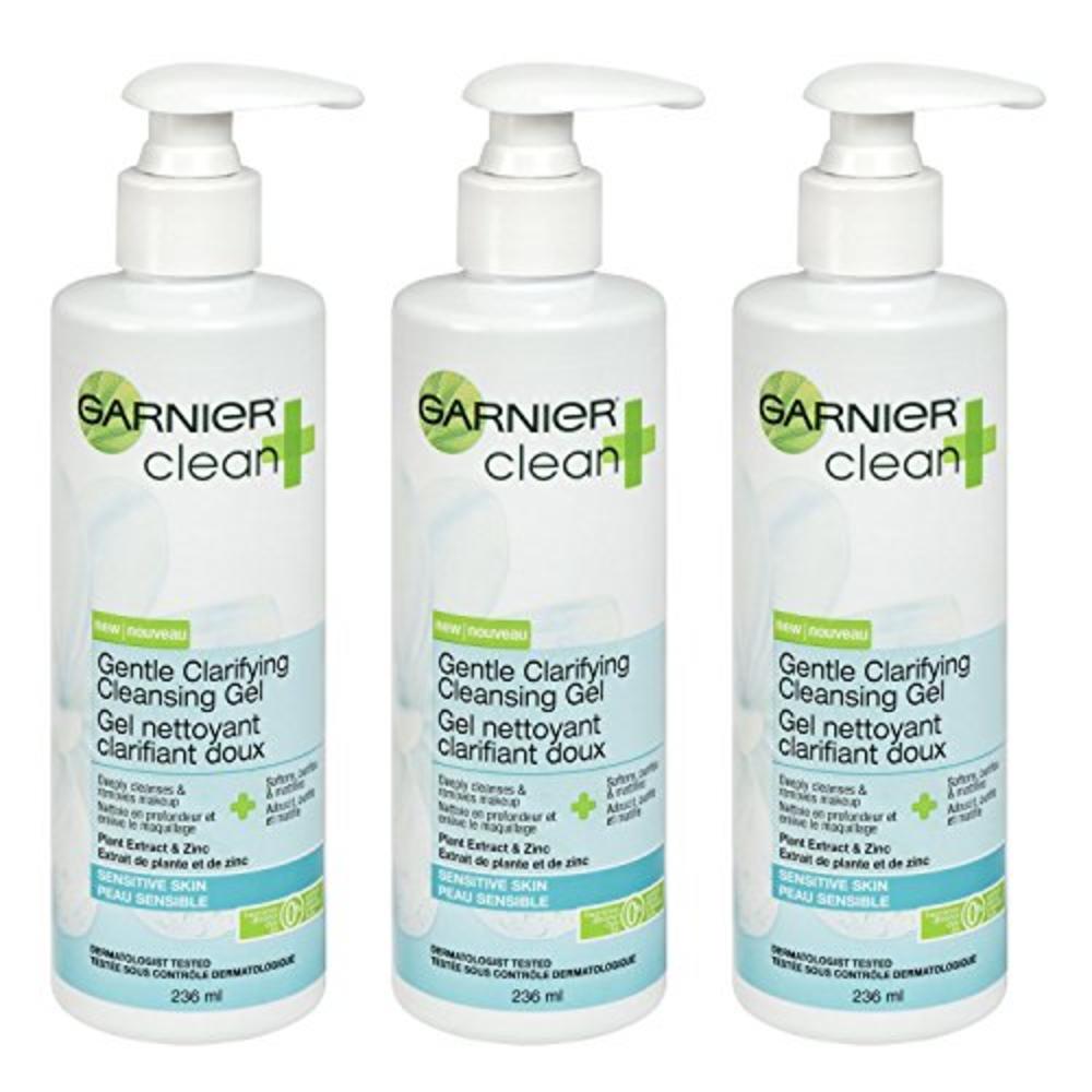 Garnier Clean Gentle Clarifying Sensitive Skin Cleanser Gel 8 Ounces
