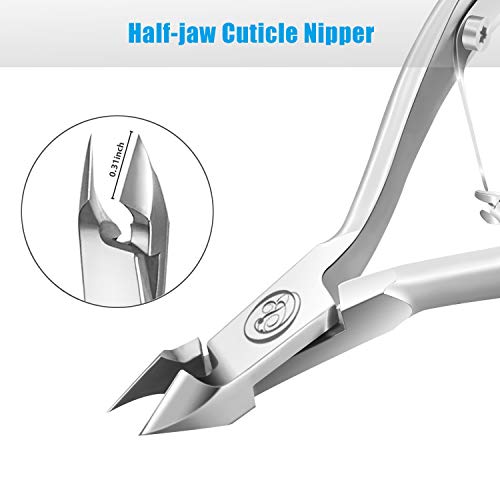 BlueOrchids Cuticle Trimmer with Cuticle Pusher - Cuticle Remover Cuticle Nipper Professional Stainless Steel Cuticle Cutter Clipper Durable