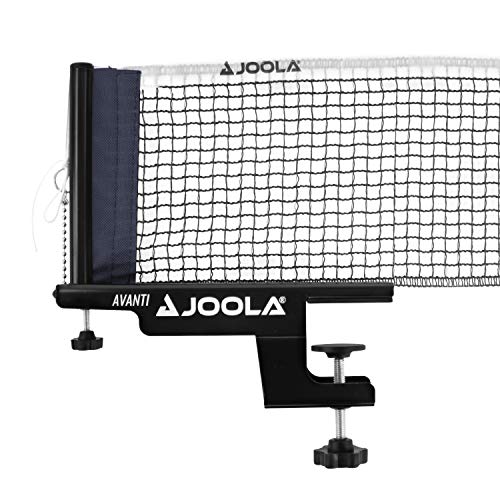 JOOLA Premium Avanti Table Tennis Net and Post Set - Portable and Easy Setup 72" Regulation Size Ping Pong Screw On Clamp Net, W
