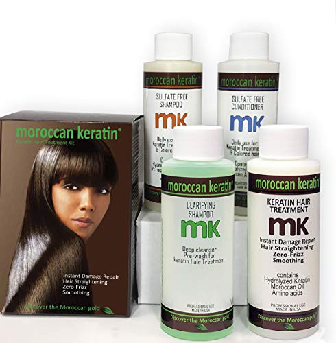 Moroccan Keratin Most Effective Brazilian Keratin Hair Treatment SET 120ML  x4 Professional Salon Smoothing Straightening At Home