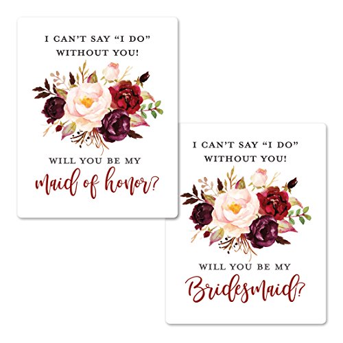 invitationhouse Elegant Floral Bridesmaid Proposal Labels ...