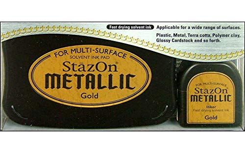 Tsukineko StazOn Metallic Ink Pad - Gold