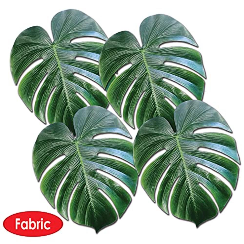 Beistle Palm Leaves Design Tropical Fabric, 1ct, Green