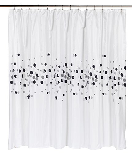 Extra Long Dots Fabric Shower Curtain, Extra Wide Shower Curtain Sizes