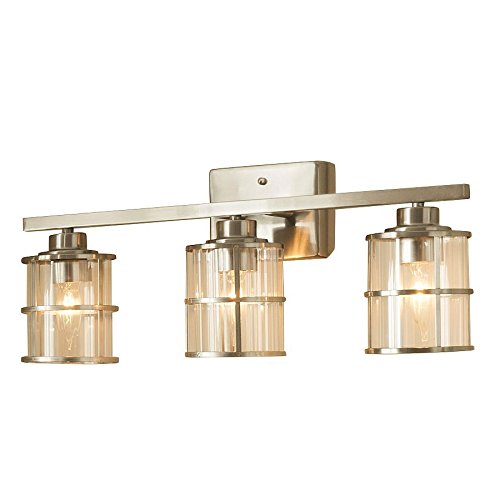 Allen Roth 3 Light Kenross Brushed Nickel Bathroom Vanity Allen Roth 3 Light Kenross Brushed, Allen And Roth Light Fixture Replacement Parts