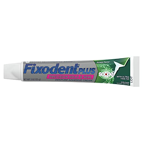 Fixodent Food Seal Plus Scope Denture Adhesive Cream Twin Pack, 2 Ounce (Packaging may vary)