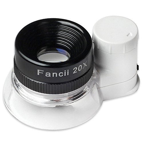 Fancii LED Illuminated 20X Jewelers Loupe Magnifier, Triplet ...