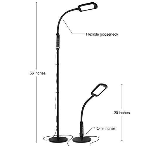 Brightech Litespan 2 In 1 Floor Desk Lamp Led Bright Craft Office Reading Natural Daylight Esthetician Light For L Brightech Litespan 2 In 1 Floor Desk, Esthetician Floor Lamps