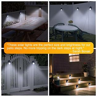 Nacinic Always On Solar Lights Outdoor Waterproof Mini Fence For Wireless Lighting In Deck Step Porch Patio Stair Gar Nacinic Always On Solar Lights Outdoor, Backyard Solar Lights For Fence