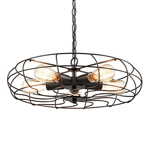 Yubole Yobo Lighting Industrial Chain Hanging Pendant Light Chandelier 5 Oil Rubbed Bronze Yubole Yobo Lighting, Brushed Bronze Chandelier Chain