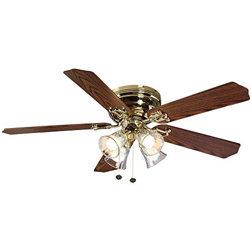 46008 Hampton Bay Carriage House 52 In Led Indoor Polished Brass Ceiling Fan With Light Kit - Hampton Bay Ceiling Fan Code