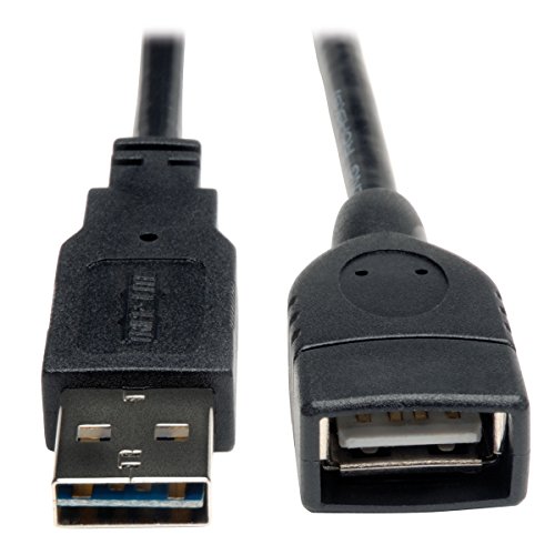 Tripp Lite Universal Reversible USB 2.0 Hi-Speed Extension Cable (Reversible A to A M/F), 6-ft.(UR024-006),Black