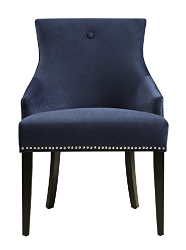 Pulaski Urban Accents Button Back Upholstered Dining Chair, 23.03" X 25.2" X 33.86", Navy