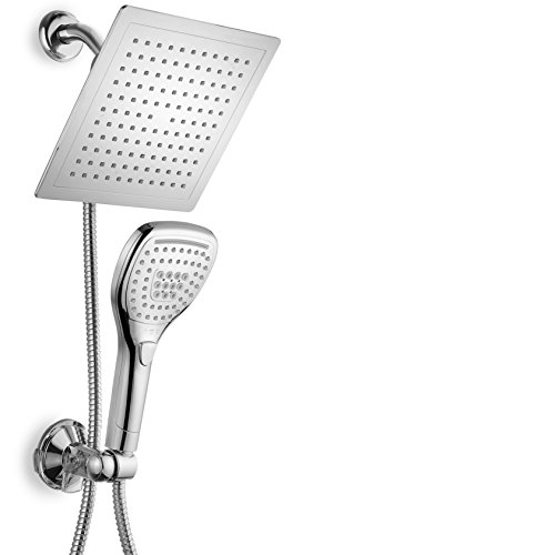Dream Spa DreamSpa Ultra-Luxury 9" Rainfall Shower Head/Handheld Combo. Convenient Push-Button Flow Control Button for easy one-handed ope