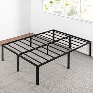 Best Price Mattress Best Price -Mattress 18 Inch Metal Platform Bed, Heavy Duty Steel Slats, No Box Spring Needed, Easy Assembly, Black, Queen