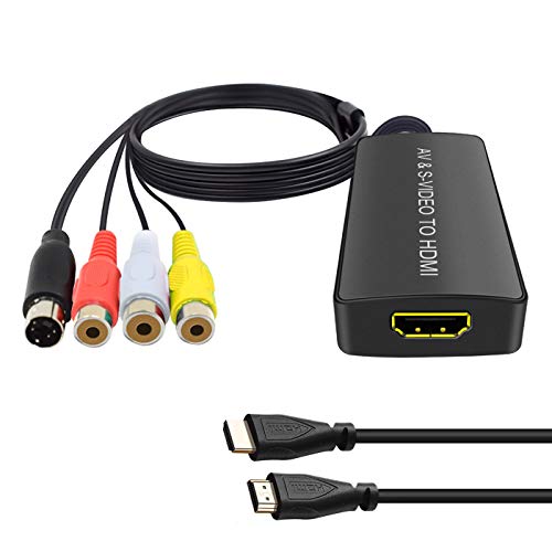 Dingsun D 121 Svideo To Hdmi Converter 3rca Av S Video R L Audio Vdieo Converter Adapter Support 1080p 7p Compatible With Wii U Ps2 Ps3 St