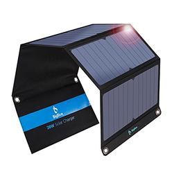 BigBlue [Upgraded]BigBlue 3 USB Ports 28W Solar Charger(5V/4.8A Max), Foldable Portable Solar Phone Charger with SunPower Solar Panel Co