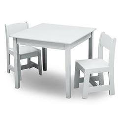 Delta Children MySize Kids Wood Table and Chair Set (2 Chairs Included) - Ideal for Arts & Crafts, Snack Time, Homeschooling, Ho