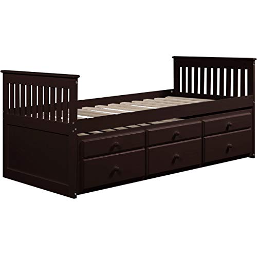 Rhomtree Storage Twin Daybed With, Twin Bed Frame With Trundle And Drawers