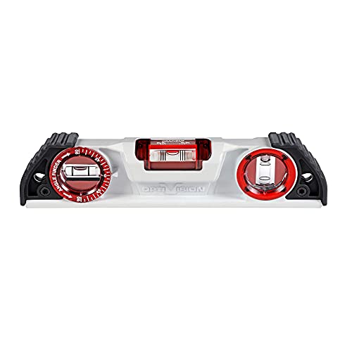 Kapro 935-10 Magnetic Cast Torpedo Level with Optivision and Angle Finder, 10-Inch