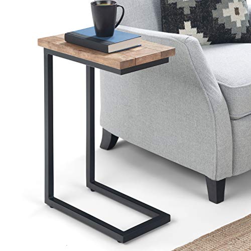 Simplihome Furntb07ydhmd88 Skyler Solid Mango Wood And Metal 18 Inch Wide Rectangle Industrial C Side Table In Natural Fully Assembled For The Simplihome Skyler Solid Mango Wood, 18 Inch Wide Side Table