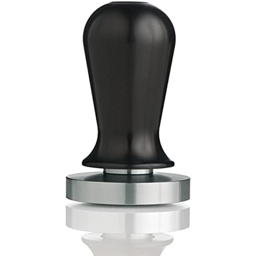 ESPRO Espresso Coffee Tamper - Calibrated Stainless Steel Flat, 58 mm, Black