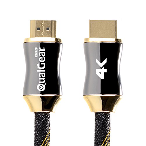 QualGear 10 Feet HDMI Premium Certified 2.0 cable with 24K Gold Plated Contacts, Supports 4K Ultra HD, 3D, 18Gbps, Audio Return