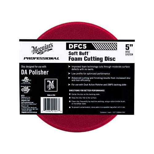 Meguiars DFC5 Soft Buff DA (Dual Action) 5" Foam Cutting Disc, 1 Pack