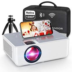 Fangor 1080P HD Projector, WiFi Projector Bluetooth Projector, FANGOR 230" Portable Movie Projector with Tripod, Home Theater Video Pro