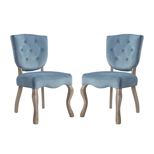 Furniture XO Modway Array Dining Side Chair Set of 2 - Sea Blue