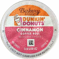 Dunkin Donuts - Cinnamon Coffee Roll - K-Cup Pods 30 Count (Packaging May Vary)