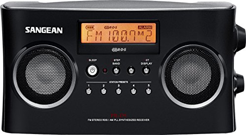 PR-D5-BK Sangean PR-D5BK AM/FM Portable Radio with Digital Tuning and RDS  (Black)