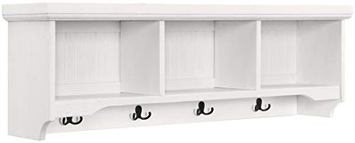 Crosley Furniture Seaside Wall Mounted Storage Shelf, Distressed White