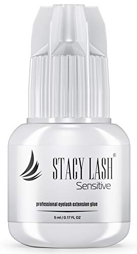 Stacy Lash Sensitive Eyelash Extension Glue Stacy Lash 0.17fl.oz/5ml /Low Fume/ 5 Sec Drying time/Retention -5 Weeks/Professional Use Only 