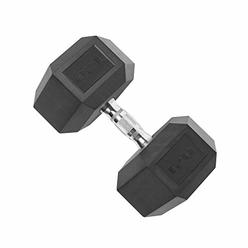 CAP Barbell Coated Hex Dumbbell with Contoured Chrome Handle, Single, 95 Pounds