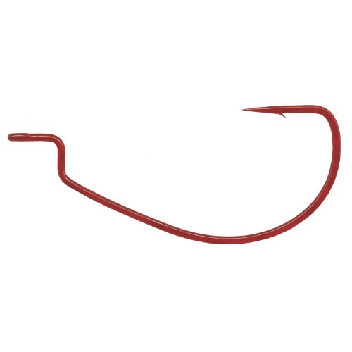Gamakatsu Offset Extra Wide Gap Worm Hook-6 Per Pack (Red, 1)