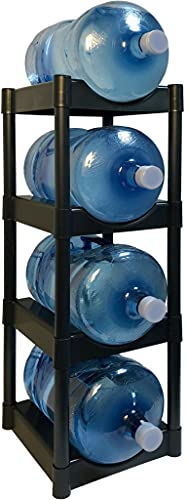 Bottle Buddy Water Racks - 3 and 5 Gallon Bottles - 4-Tray Jug Storage System - Free-Standing Organizer for Home, Office, Kitche