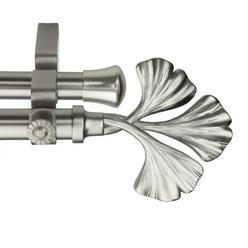 Rod Desyne Fortune Double Curtain Rod, 66 to 120-Inch, Satin Nickel