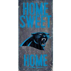 Fan Creations - Carolina Panthers Wood Sign - Home Sweet Home 6"x12"