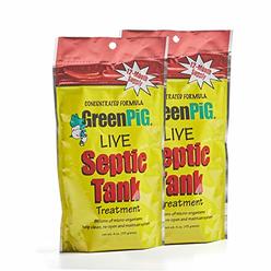 GREEN PIG Live Septic Tank Treatment Aids in the Breakdown of Septic Waste to Prevent Backups with Easy Dissolvable Flush Packet
