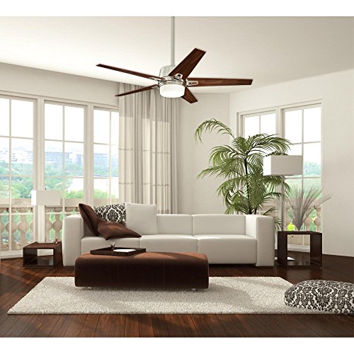 Westinghouse Lighting 7204600 Brushed Nickel, Remote Control Included Zephyr 56-inch Indoor Ceiling Fan, Dimmable LED Light Kit
