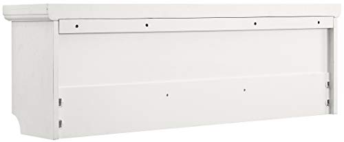 Crosley Furniture Seaside Wall Mounted Storage Shelf, Distressed White